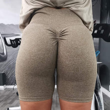 Load image into Gallery viewer, MOCHA marl scrunch shorts