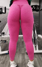Load image into Gallery viewer, BUBBLEGUM PINK marl scrunch leggings