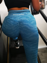 Load image into Gallery viewer, BLUE tiger stripe leggings