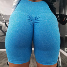 Load image into Gallery viewer, OCEAN BLUE marl scrunch shorts
