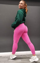 Load image into Gallery viewer, BUBBLEGUM PINK marl scrunch leggings
